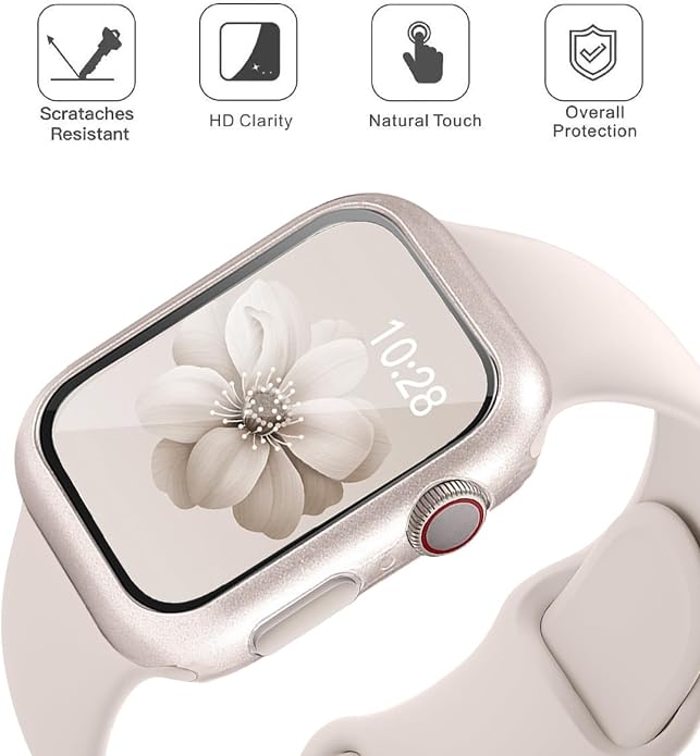 Sport Band and Case for Apple Watch Band 40mm 44mm 46mm 42mm 41mm 45mm 38mm iWatch Bands for Women/Men,Silicone Waterproof Strap with Cover Combo for Apple Watch Series 11 10 9 8 7 6 5 4 SE Ultra/2 3