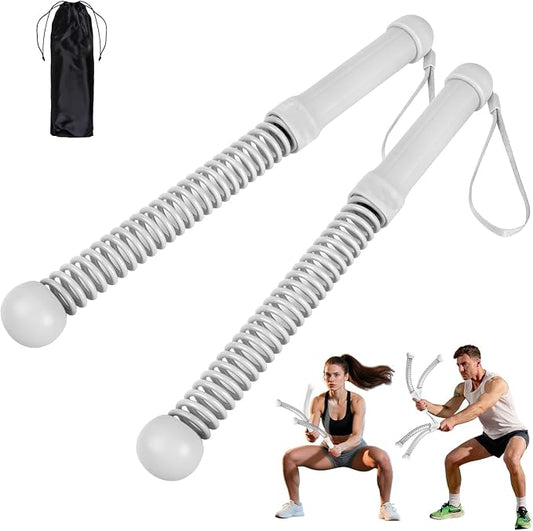 2PCS Weighted Ropeless Battle Ropes for Home Gym, Heavy Duty Arm Exerciser for Strength Training, Portable Battle Rope for Advanced Workouts and Core Muscle Building (Grey 3)