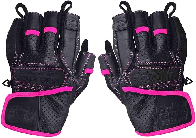 Elite Leather Gym Gloves – Grip & Comfort Design for Weightlifting, Powerlifting, Bodybuilding & Strength Training Workouts for Men & Women