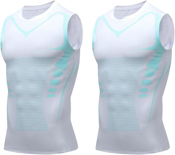 Compression Shirt Men Slimming Body Shaper Vest Crewneck Workout Tank Top | Tummy Control Undershirts, Gynecomastia Compression Shirts, Back Support, Sleeveless Muscle Shirts, Shaping Tank Top