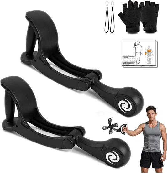 Cordless Battle Rope, Ropeless Battle Ropes for Home Gym, No Anchor Required, Quiet Tangle-Free Rotational Design for HIIT & Strength Training, Includes Workout Gloves for Men & Women