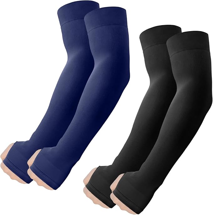 ROXUN Arm Sleeves with Thumb Hole, Cooling UV Sun Protection for Men/Women | High‑elastic fabric,compression tattoo cover up for men/women,great for outdoor activities