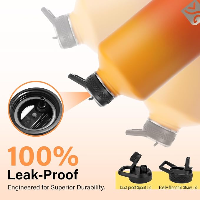 DYSANKY Gallon Insulated Water Bottle with Portable Carrier Bag for Outdoor