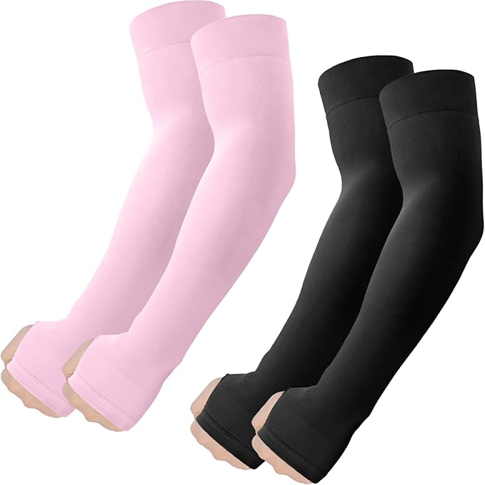 ROXUN Arm Sleeves with Thumb Hole, Cooling UV Sun Protection for Men/Women | High‑elastic fabric,compression tattoo cover up for men/women,great for outdoor activities
