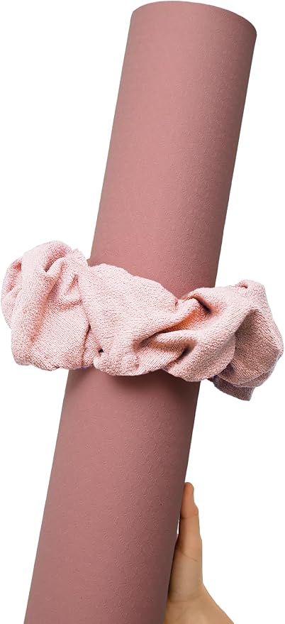 Yoga Mat Scrunchie Yoga Mat Strap Carrier Pilates Mat Holder | Holds Your Yoga Mat in Style, Adjustable & Stretchy Yoga Mat Band, Fits Most Standard Yoga Mats (mat not included),Yoga Gifts