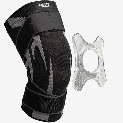 Anaconda Fightwear Knee Brace for Men and Women – Adjustable Knee Compression Sleeve with Gel Pad for Shock Absorption & Joint Support – Non-Slip Wrap for Athletic Training, Sports – 2 Pack, XXX-Large