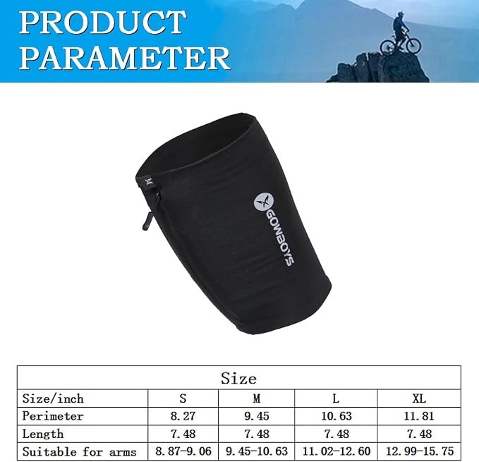 Running Phone Armband for Men Women,Universal Arm Bands for Phones Below 8 Inches,Waterproof Cell Phone Armband for Hiking,Running,Cycling,Climbing(Black L)