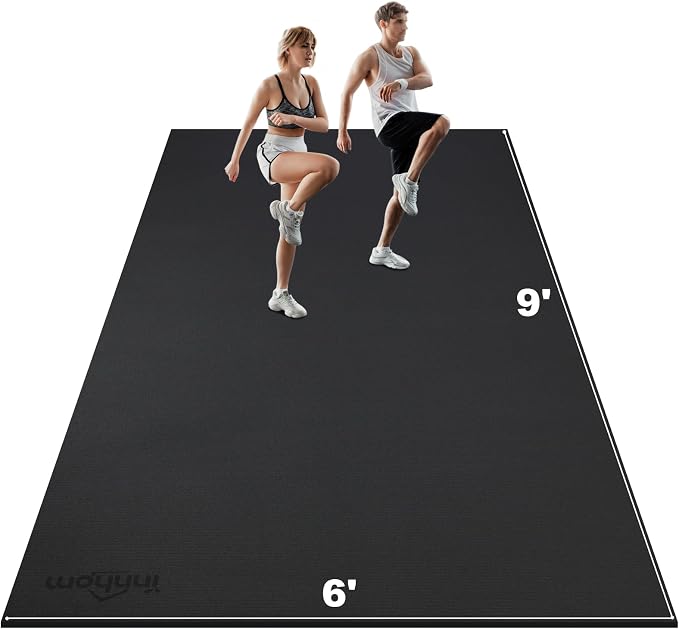 innhom Large Exercise Mat 7'x5'/8'x6'/9'x6'/10'x6' Workout Mat Gym Flooring for Home Gym Mats Exercise Mats for Home Workout Thick Floor Mat for Fitness