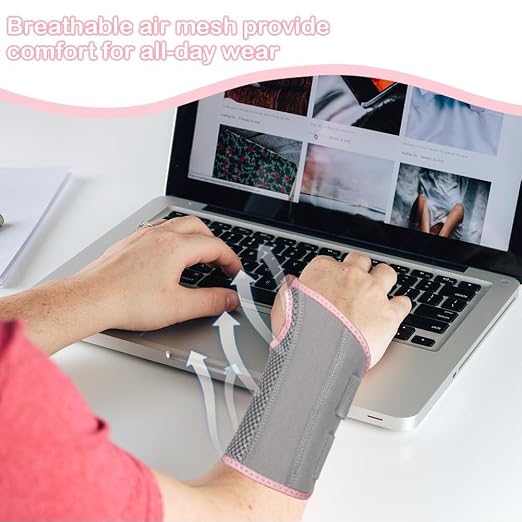 Wrist Brace for Carpal Tunnel Relief, Adjustable Wrist Support Splint Hand Brace for Men Women, Wrist Stabilizer Night Support for Pain Relief,Tendinitis,Arthritis(Left Hand, L/XL)