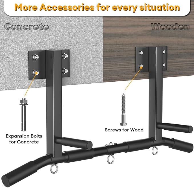 Joist Mount Pull Up Bar, Beam and Rafter Mounted Chin Up Bar