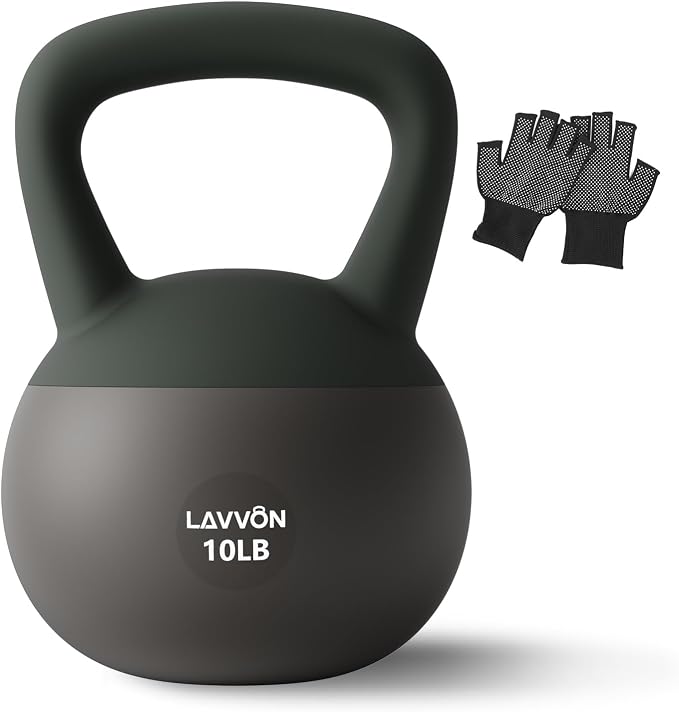 Soft Kettlebell - Cushioned Impact-Resistant Base and Anti-Slip | Kettle bell Anti-Slip Grip Weight for Home Workouts, Safe Strength Training Kettlebells Sets for Women& Men - Non-Slip Gloves
