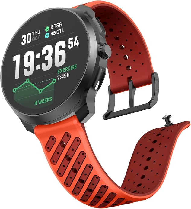 Watch Band for Suunto Race 2/Vertical 2/Run/S/9 Peak/Pro/5 Peak | Soft Silicone 22mm Replacement Bands for Vertical/Race/9 Peak Pro