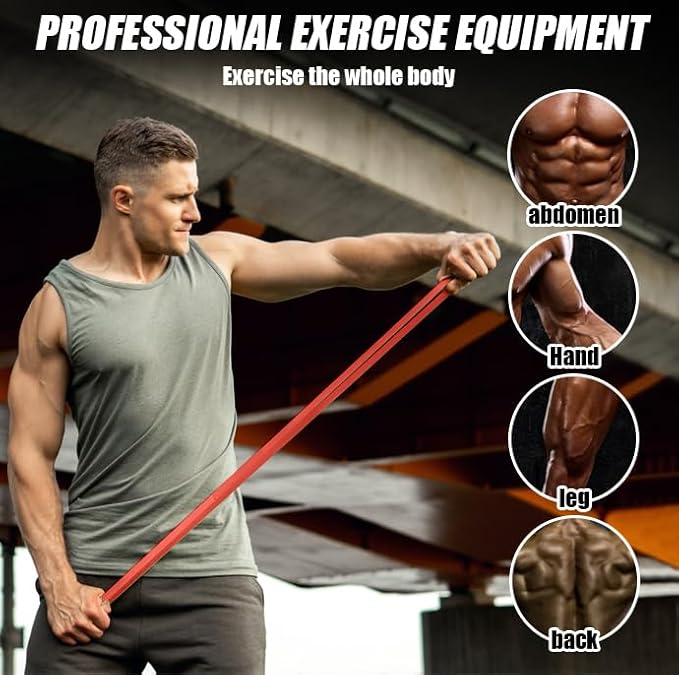 4PCS Resistance Bands for Working Out, Pull Up Assistance Bands Set | Latex Workout Bands for Men & Women, Exercise Bands Resistance for Body Stretching, Muscle Training and Physical Therapy