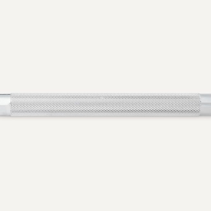 Amazon Basics 5ft Straight Barbell Bar with Star Locks, 1" Diameter