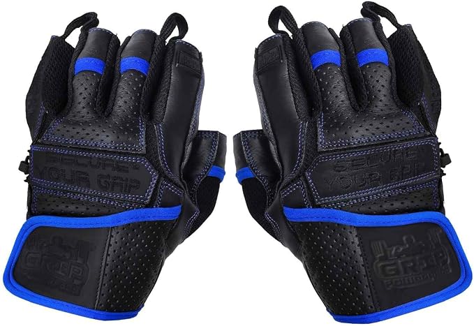 Elite Leather Gym Gloves – Grip & Comfort Design for Weightlifting, Powerlifting, Bodybuilding & Strength Training Workouts for Men & Women
