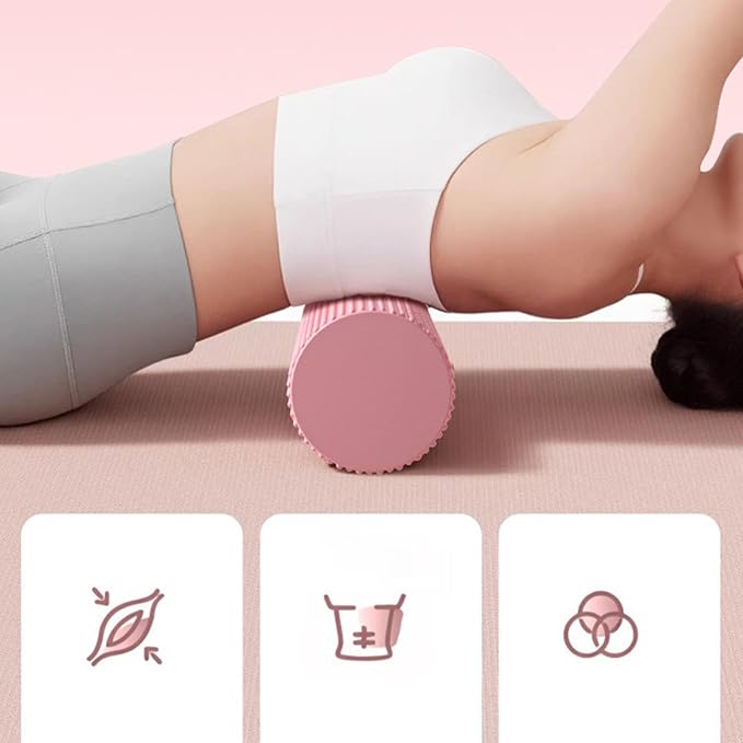 12 Inch EVA Foam Roller for Back, Yoga & Balance Exercises – High-Density Massage Roller for Pain Relief, Fitness Recovery Balance Exercises, High-Density (Blue 2)