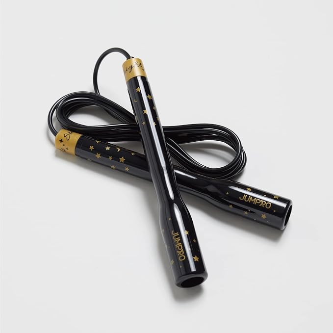 Skipping Jump Rope for Fitness Workout - Light Weight, Adjustable, Tangle Free, Excellent line control for Cardio Boxing, CrossFit, Training Exercise All Ages and Gender ( Special Luxury, KA-220, Made in Korea)