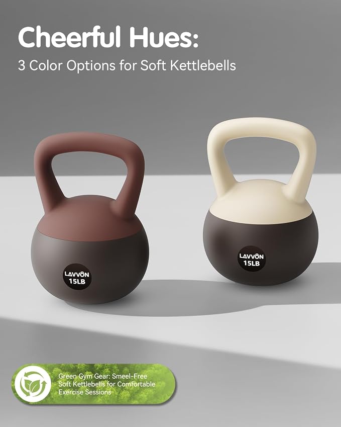 Soft Kettlebell - Cushioned Impact-Resistant Base and Anti-Slip | Kettle bell Anti-Slip Grip Weight for Home Workouts, Safe Strength Training Kettlebells Sets for Women& Men - Non-Slip Gloves