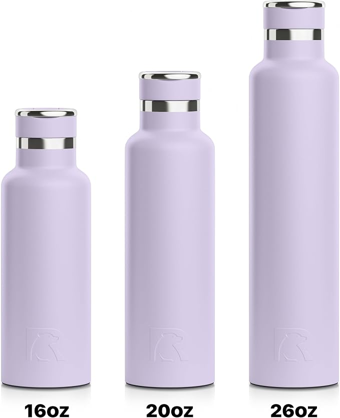 RTIC 26oz Journey Water Bottle, Ceramic Lined, Dusty Lilac | Stainless Steel Metal, Insulated for Hot and Cold Drinks, Sports, Travel and Camping