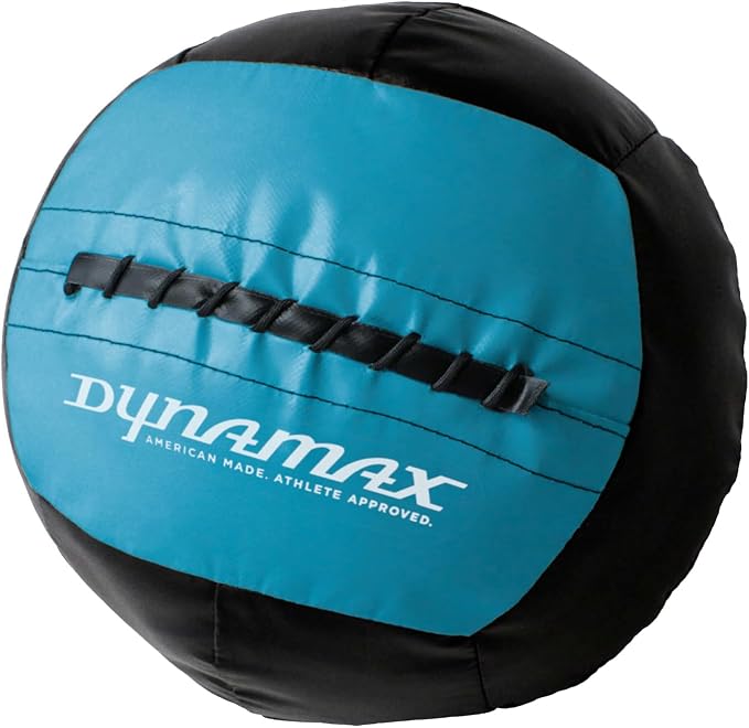 Dynamax Standard Medicine Ball, 4–30 lb Soft Shell Wall Ball, 14-Inch Weighted Exercise Ball for Strength Training, Core Workouts, Conditioning & Functional Fitness