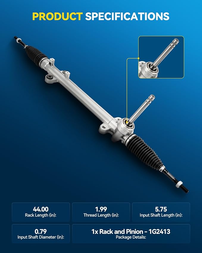 PHILTOP Electronic Power Steering Rack and Pinion Compatible with Hyundai Santa Fe 2013-2018 3.3L, Santa Fe XL 2013-2018 3.3L, Rack and Pinion Replace 1G-2413