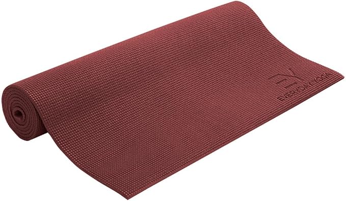 Everyday Yoga Deluxe Mat, Spacious 72"x24" Non-Slip Yoga Mat for Comfortable Home Workouts, 3-5mm Extra Thick