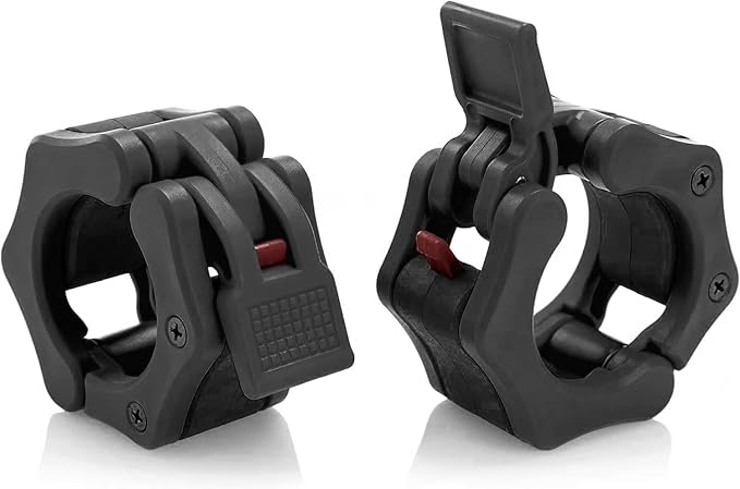 USA Made Olympic Barbell Collar 2 inch Quick Release Pair of Locking 2" Pro Weight Bar Plate Locks Clamp Clips for Workout Weightlifting Fitness Training