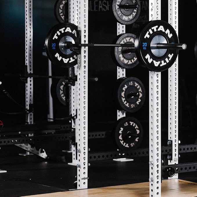 Titan Fitness Elite Olympic Bumper Plates, Competition Weight Plates, Rubber Rubber with Steel Insert