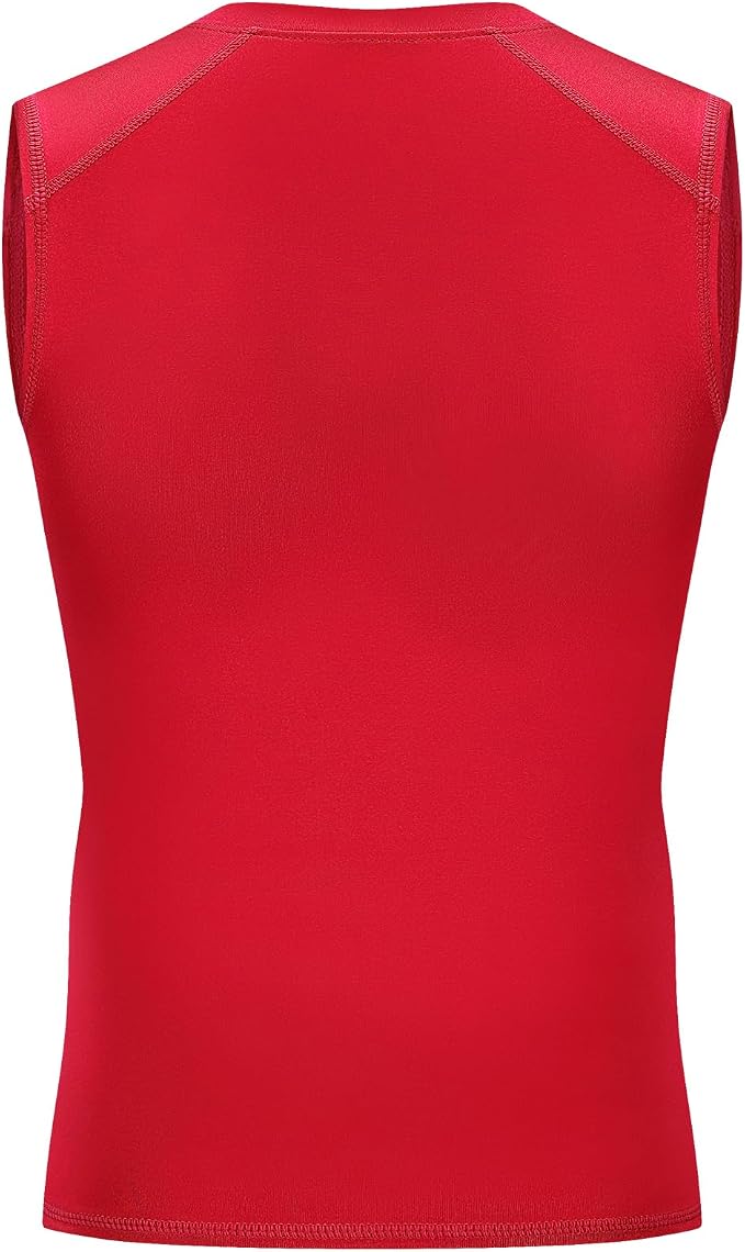 Youth Boys Sleeveless Compression Shirt Basketball Football Undershirt Quick Dry Kids Athletic Tank Tops for Workout