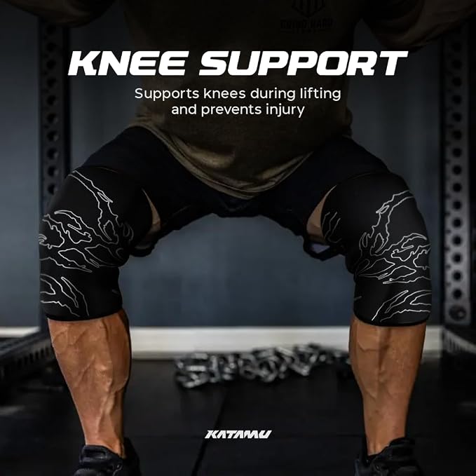 Gothic 7mm Neoprene Knee Sleeves for Weightlifting — Premium Compression Support for Men and Women, Powerlifting, Squats and Strength Training, IPL Pair | Compression Support for Men and Women, Powerlifting, Squats and Strength Training, IPL Pair