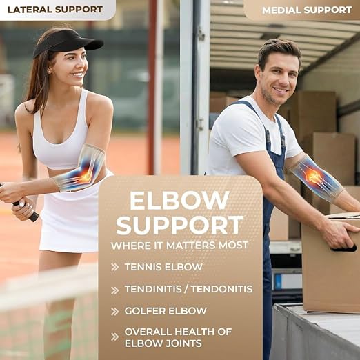 DR. BRACE® Elite Elbow Brace Support with Removable Strap for Women & Men | Pain Relief for Tendonitis, Arthritis, Golfer's & Tennis Elbow Treatment, Elbow Sleeve for Workouts Weightlifting