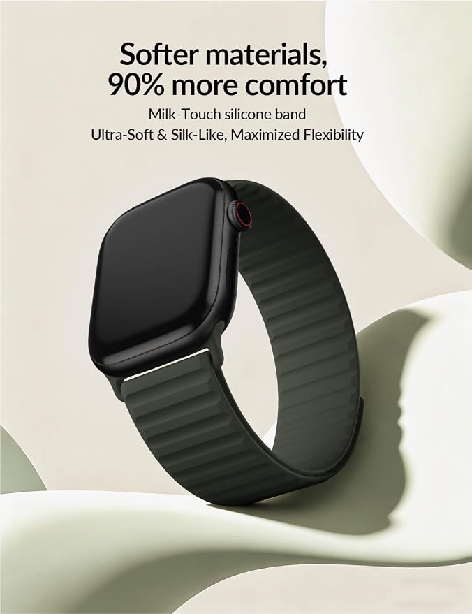 Patented Magnetic Silicone Sport Band for Apple Watch Bands for Women Men | Soft Silicone Solo Loop 40mm 38mm 41mm 44mm 45mm 42mm 49mm, Sport Strap for iWatch Series 11 10 9 8 7 6 5 4 3 2 1 SE Ultra