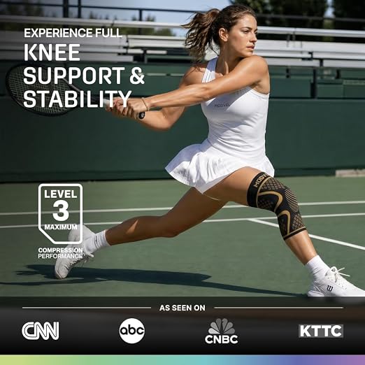 Modvel 2 Pack Knee Brace for Women - Knee Support for Walking, Knee Compression Sleeves for Pain Relief, Knee Sleeves for Women, Knee Brace for Sports, Workouts & Arthritis