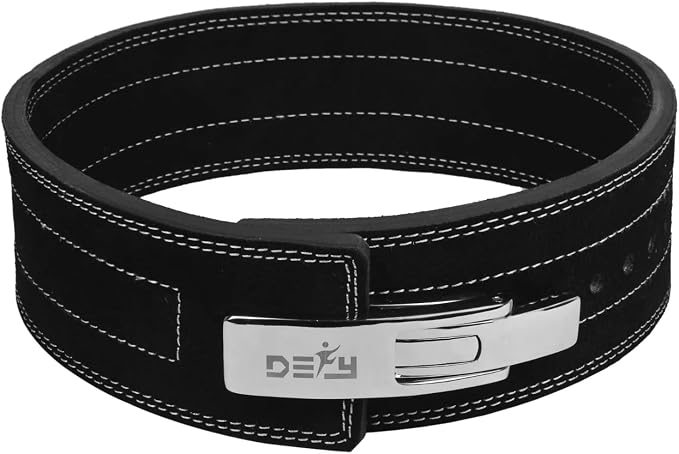 DEFY Weightlifting Lever Belt – 4” Wide Powerlifting Strongman Gym Belt for Men & Women – 10MM Lever Belt for Lower Back Support, Workout, Deadlift & IPF Bodybuilding