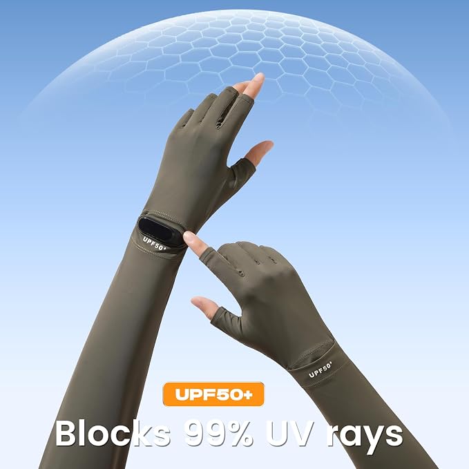 Women Driving Gloves, UV Protection Sun Gloves, Touchscreen Full Finger | UPF 50+ fabric blocks 99% UV rays, protecting hands during driving, cycling, fishing, hiking and outdoor activities