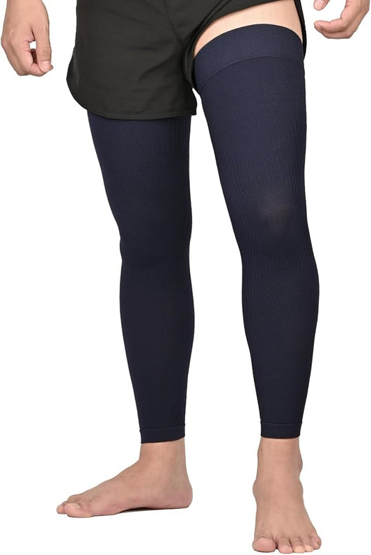 KEKING Full Leg Compression Sleeves, 20-30mmHg Graduated, Unisex, Running | Thigh-High Compression Stockings, Support Thighs, Calves & Knees, for Travel & Sports, Relieve Varicose Veins & Swelling