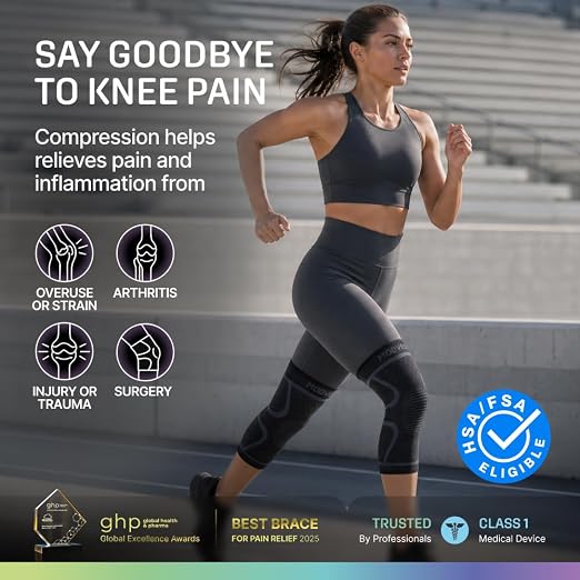 Modvel 2 Pack Knee Brace for Women - Knee Support for Walking, Knee Compression Sleeves for Pain Relief, Knee Sleeves for Women, Knee Brace for Sports, Workouts & Arthritis