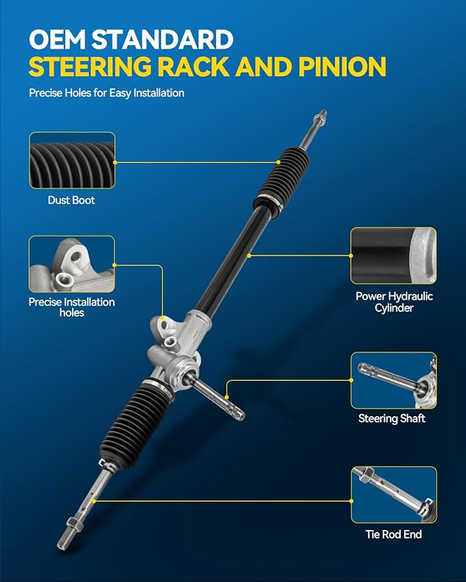 PHILTOP Power Steering Rack and Pinion Assembly for 2012-2017 Accent/Rio | Replace No.1G2405, 565001W100, 565001R101, 565001R001