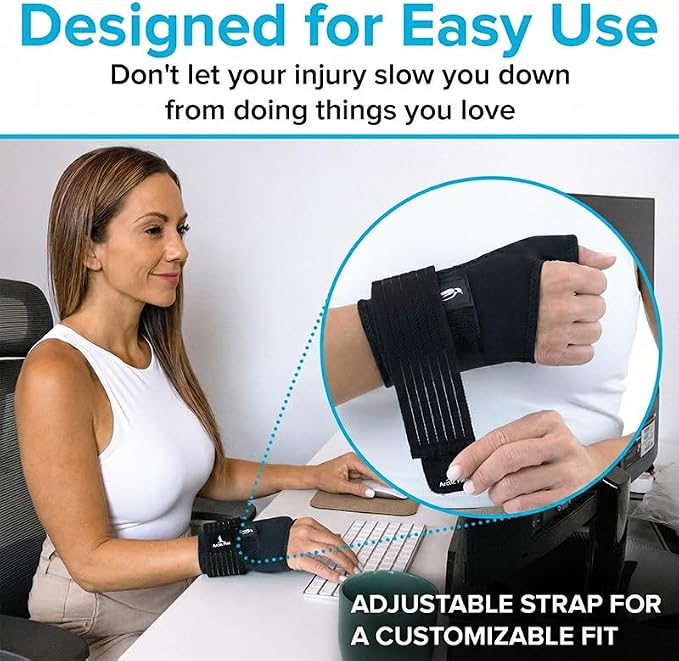 Arctic Flex Wrist & Thumb Ice Pack Wrap - Extra Strength Hot & Cold Therapy | Reusable Hand Freeze Sleeve - for Arthritis, Carpal Tunnel, Surgery, & Pain Relief (Fits Left & Right)