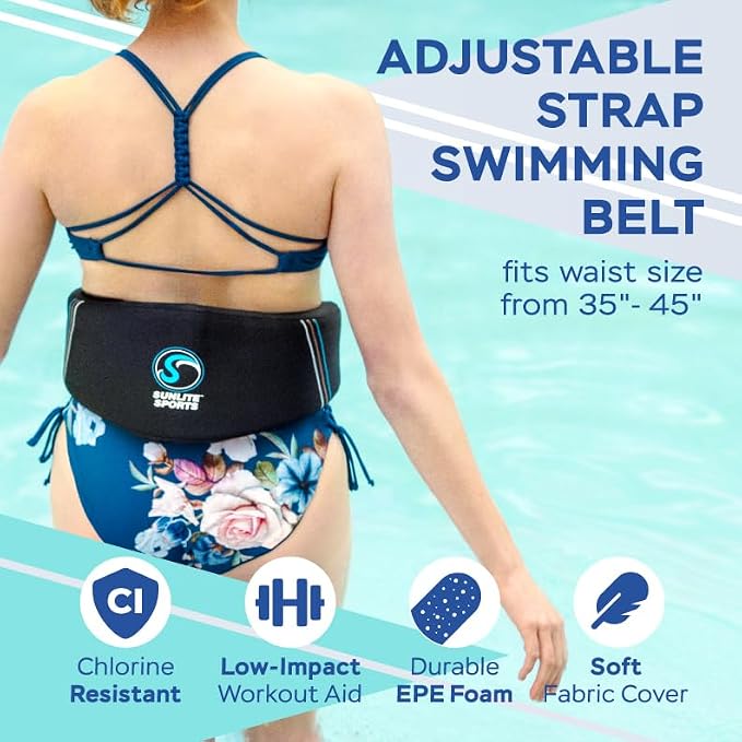 Sunlite Sports Water Workout Combo Set, High Density Water Weights for Pool Exercise, Dumbell, Swim Belt, Aerobics Equipment, Aqua Jogger Belt, Pool Fitness, Aqua Therapy & Exercise