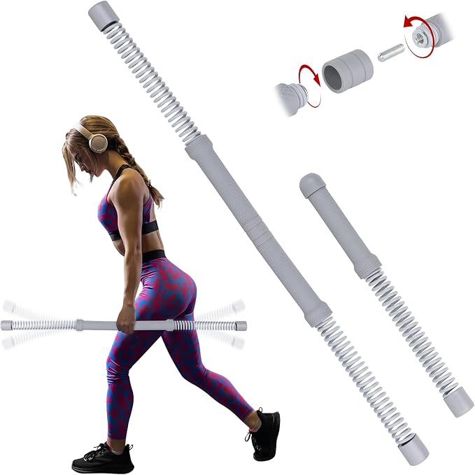 Ropeless Battle Ropes for Home Gym with Non-Slip Gloves, 2Pcs Portable Cordless Home Gym Equipment，Weighted Ropeless Battle Ropes for HIIT Workouts, Cardio, Muscle Training (Grey)