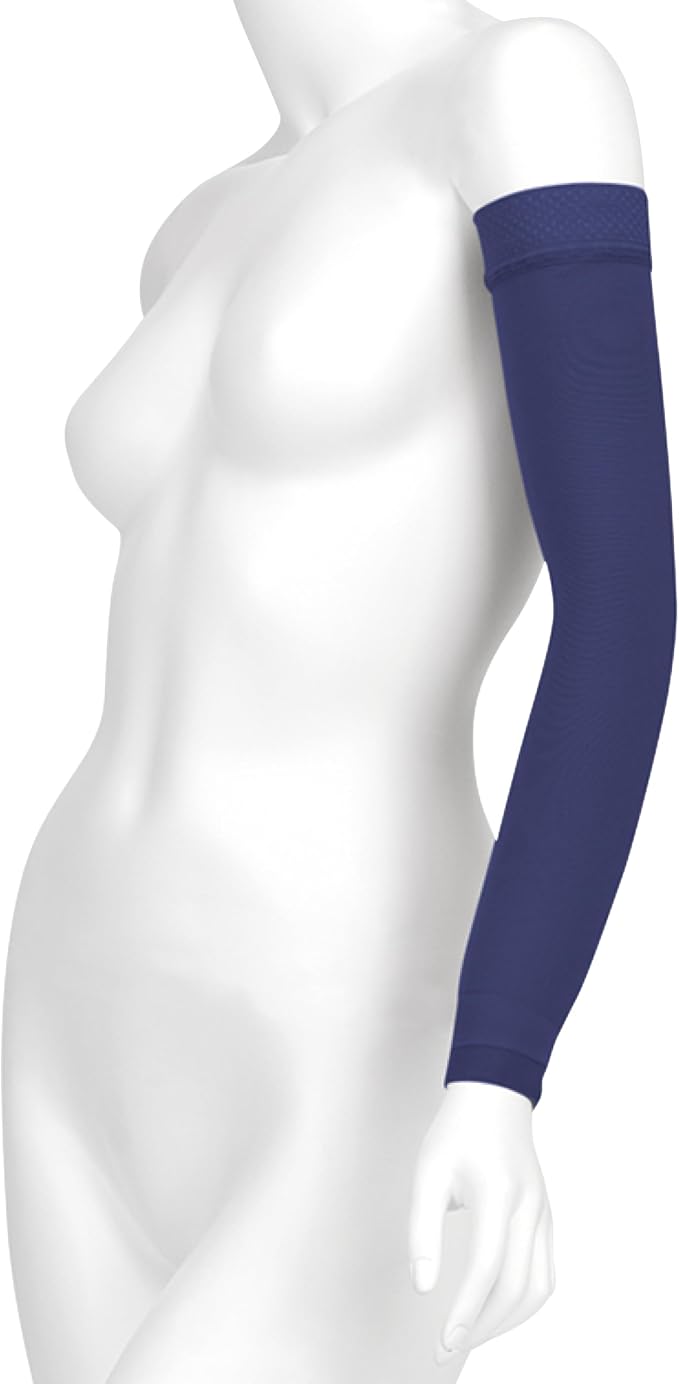 Juzo Soft 2001 Compression Arm Sleeve 20-30 mmHg, Long | Silicone border, ultra-soft, breathable, medical compression arm sleeve, opaque knit, high wearing comfort