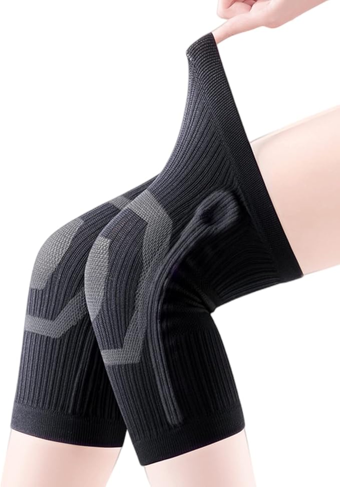 JUMISEE (One Pair Cotton Knee Sleeves for Knee Support, Circulation Improvement & Pain Relief Compression Knee Brace