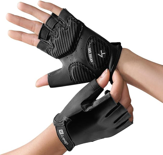 KEEP Workout Gloves for Men & Women, Breathable Skin-Friendly Non-Slip Gym Gloves for Weight Lifting, Pull-Ups, Dumbbells, Cycling, Fitness Training & Home Exercise