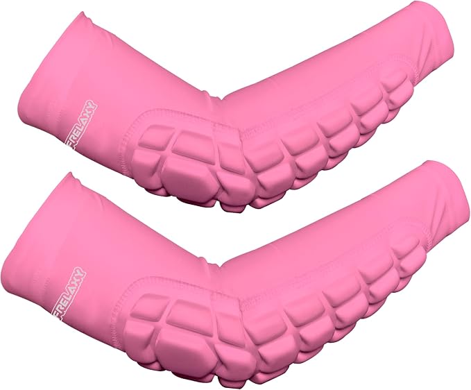 Frelaxy Elbow Pads, Padded Arm Sleeves for Volleyball and Football, 2 Pack