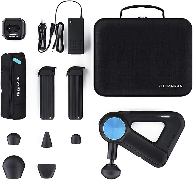 Theragun G3PRO Percussive Therapy Device, Handheld Deep Tissue Professional Massager 50% Quieter than G2PRO Muscle Stimulator For Pain Relief, Recovery, Enhance Performance & Energize The Body