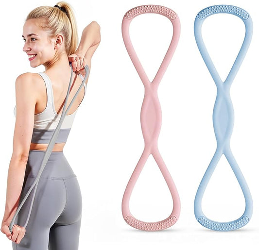 Figure 8 Resistance Band, Figure 8 Resistance Bands for Women Men,Resistance Band Figure for Working Out, Non-Slip Handles, Home Gym, Yoga & Physical Therapy