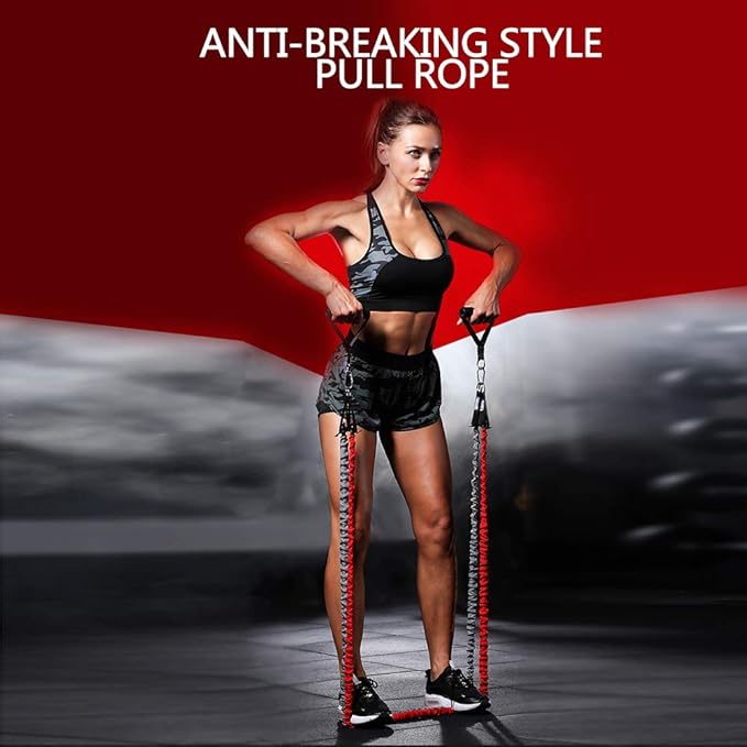 Resistance Band with Handle, Exercise Bands with Handles, Ideal for Strength Training, Muscle Toning, Physical Therapy