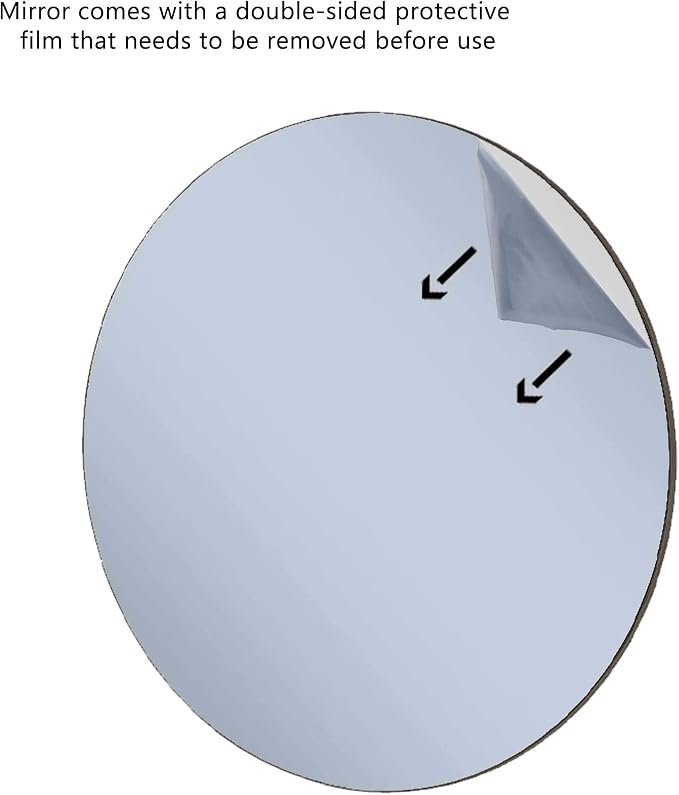 Marketing Holders 15” Round Acrylic Mirror Sheet Tiles Centerpiece Table Top Cover Kids Vanity Gyms DIY Crafts Boats RV Campers Lightweight Durable Ideal for Home Architectural Design