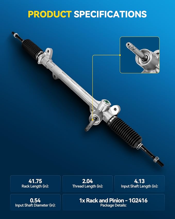 PHILTOP Power Steering Rack and Pinion for 14-19 Soul, 15-19 Soul EV | No.1G2416, 56500E4000, 56500B2000